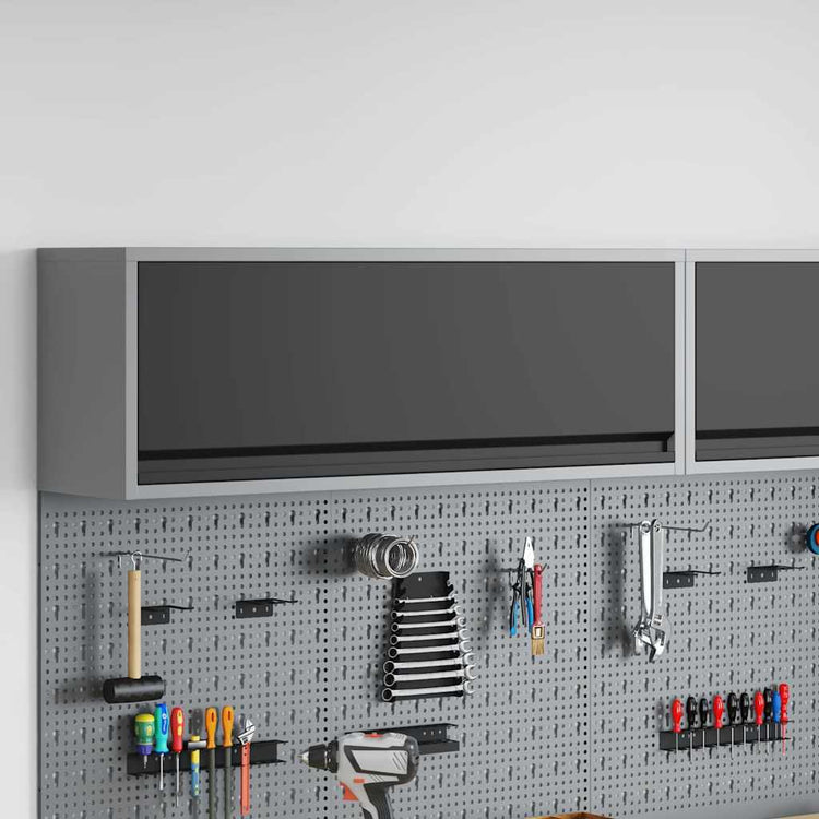 Vidaxx Werkzeugschrank mit Stauraum Schwarz und Grau 100 x 25 x 35 cm