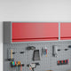 Vidaxxl Werkzeugschrank mit Stauraum Rot und Grau 100 x 25 x 35 cm