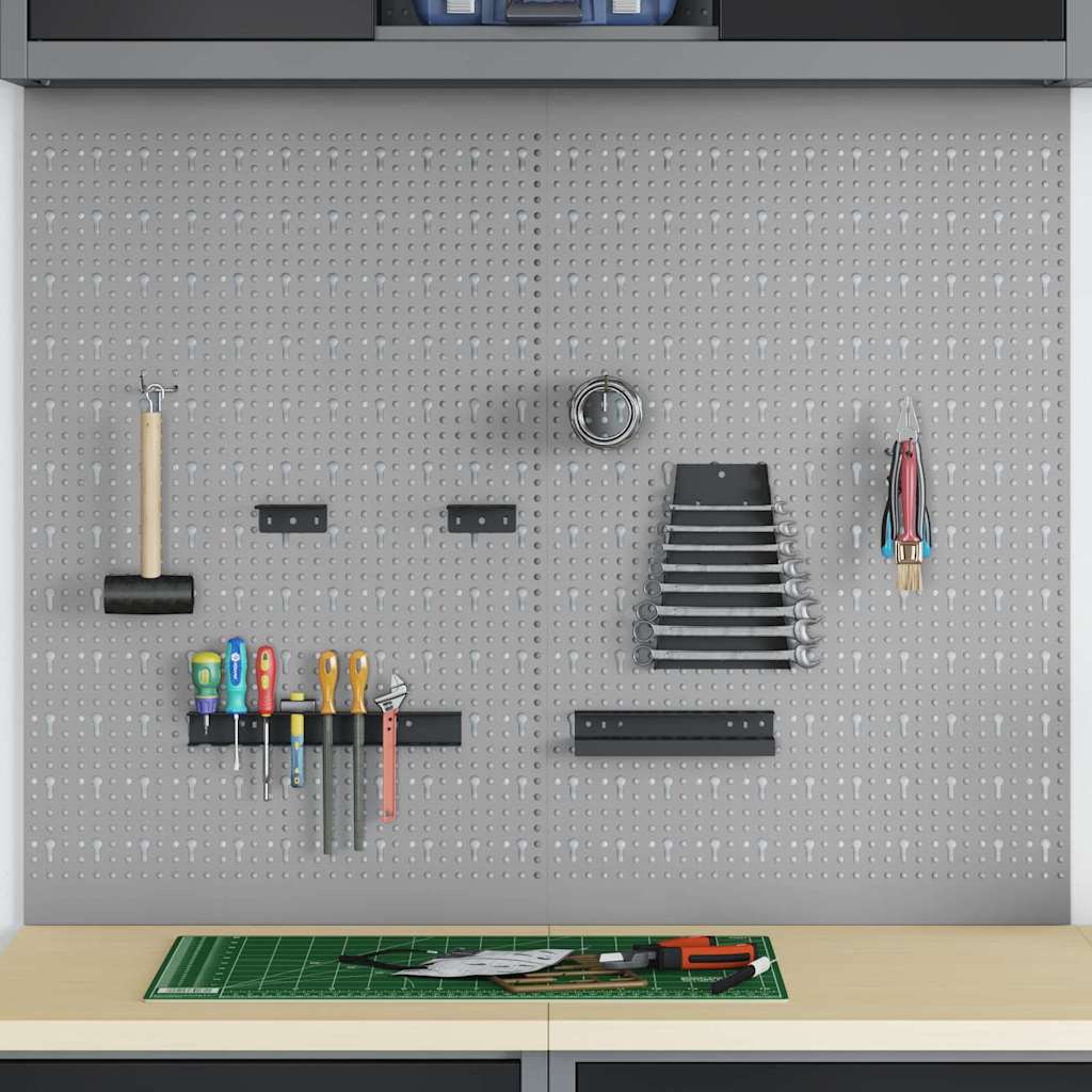 Vidaxxl Tools Wandpaneel 2 Stück grau 100 x 1 x 80 cm
