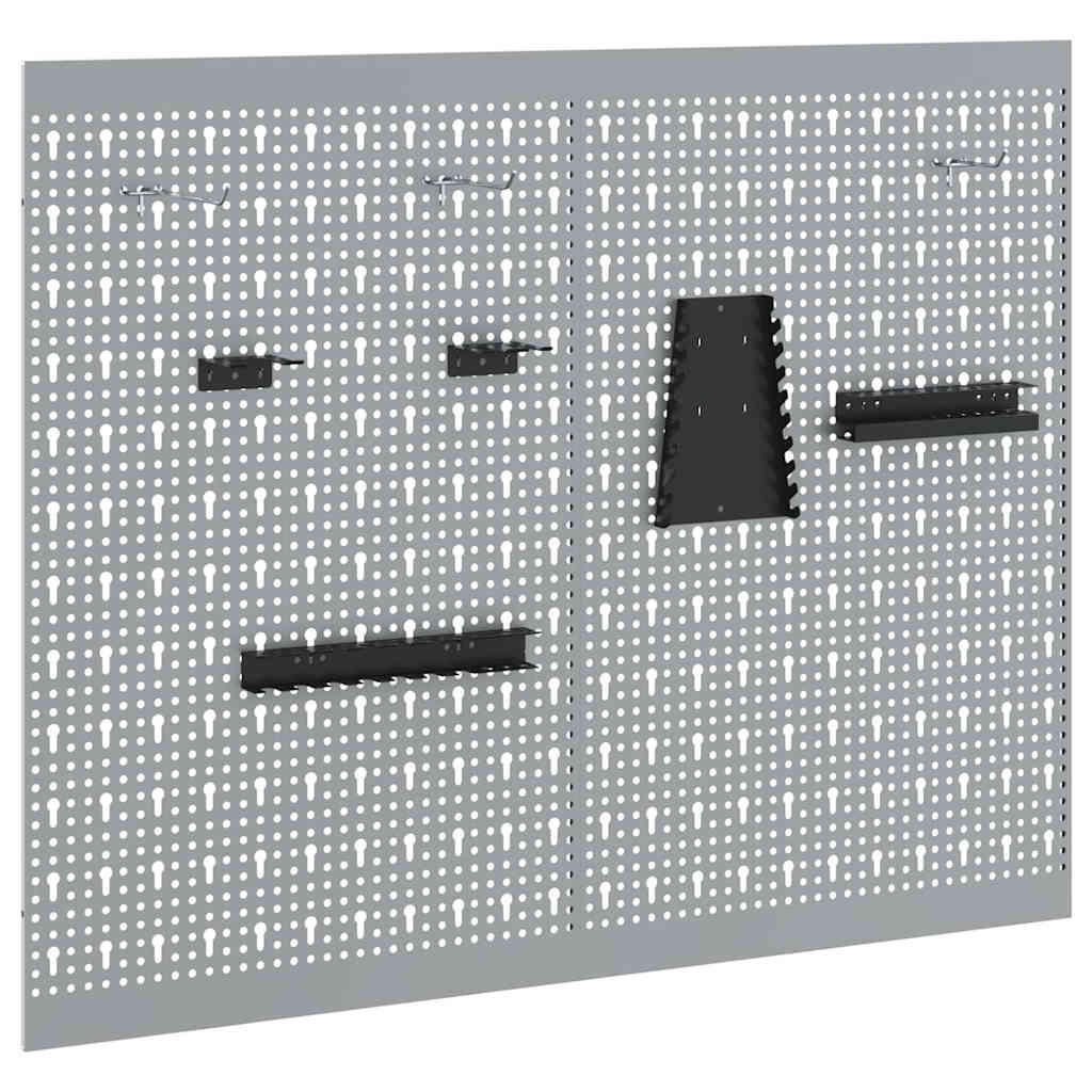 Vidaxxl Tools Wandpaneel 2 Stück grau 100 x 1 x 80 cm