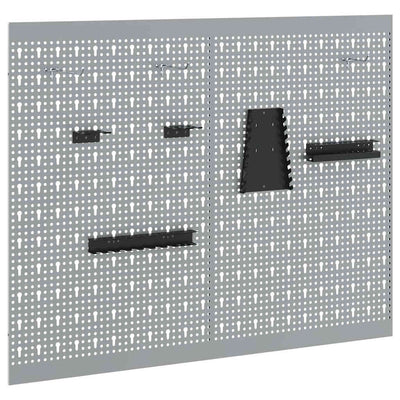 Vidaxxl Tools Wandpaneel 2 Stück grau 100 x 1 x 80 cm