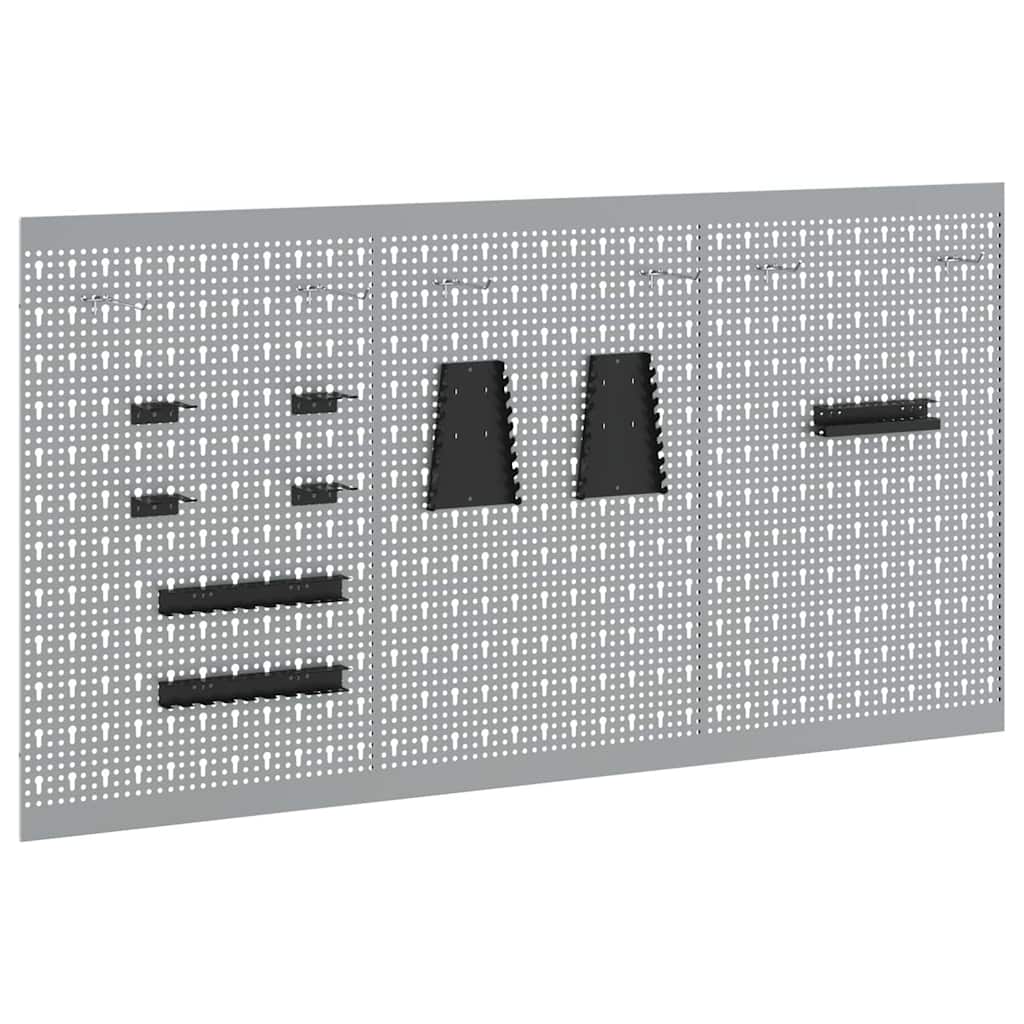 Vidaxx Tools Wandpaneel 3 Stk. Grau 150 x 1 x 80 cm