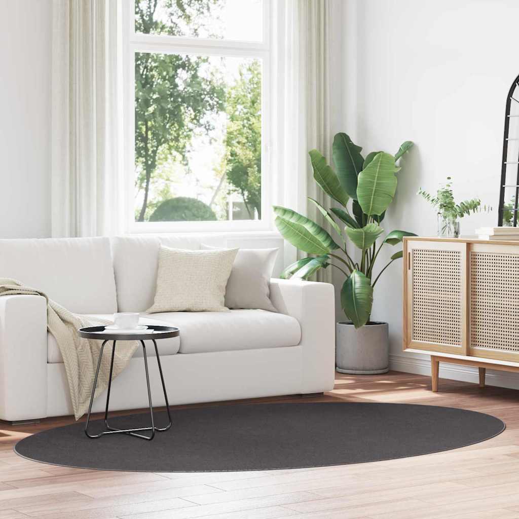 Vidaxl Teppiche Oval Huarte Anthrazit 160 x 230 cm 100 % Polyester