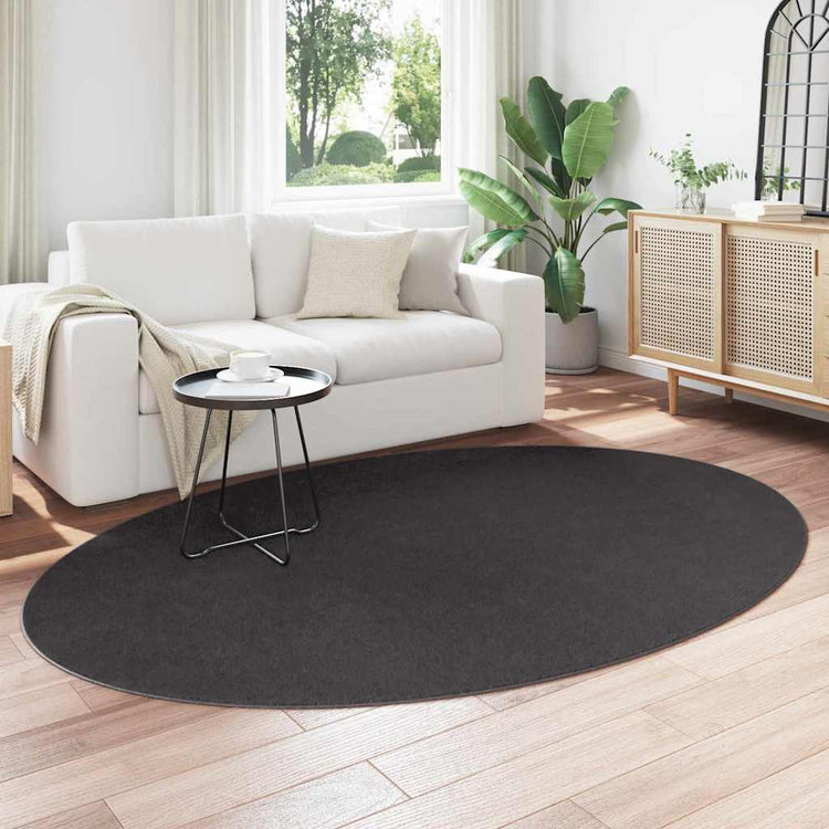 Vidaxl Teppiche Oval Huarte Anthrazit 160 x 230 cm 100 % Polyester