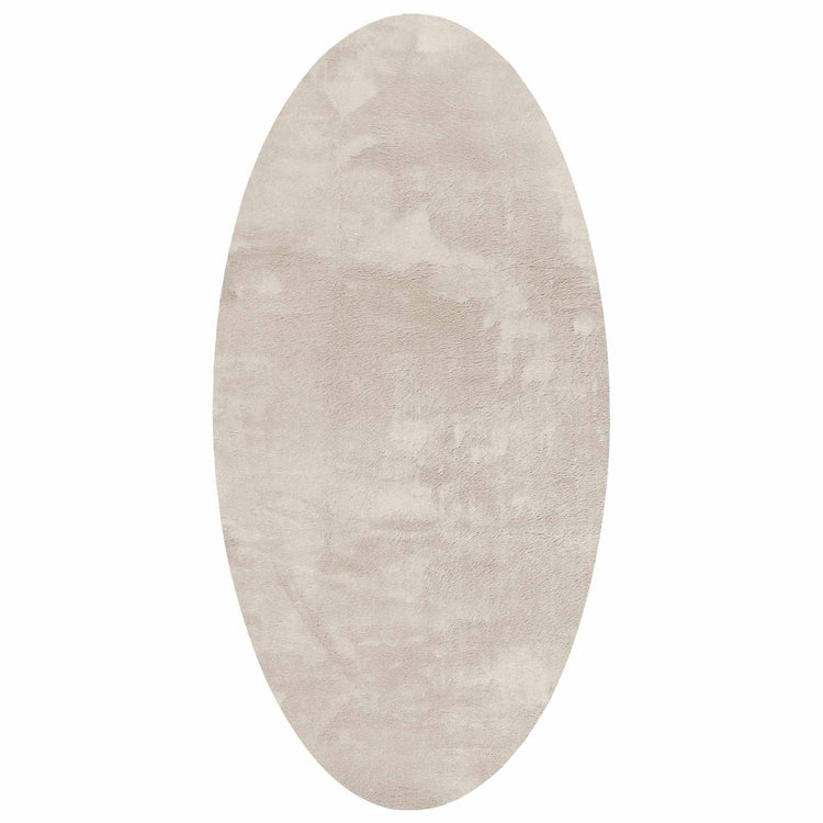 Vidaxl Teppiche Oval Huarte Beige 80 x 150 cm 100 % Polyester
