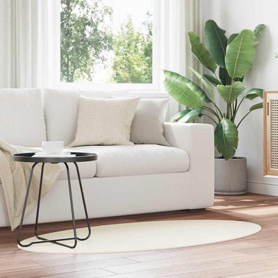 Vidaxl Teppiche Oval Huarte Creme 80 x 150 cm 100 % Polyester