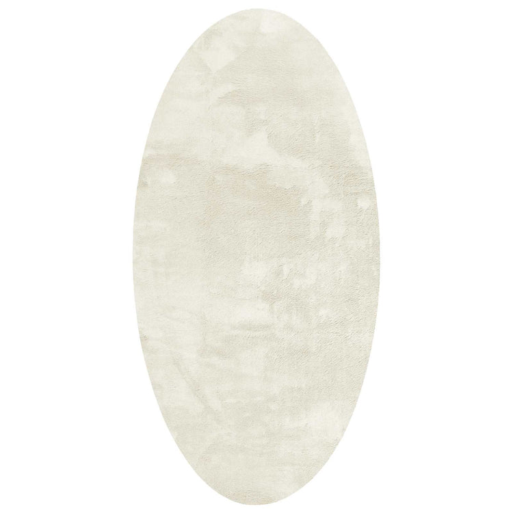 Vidaxl Teppiche Oval Huarte Creme 80 x 150 cm 100 % Polyester