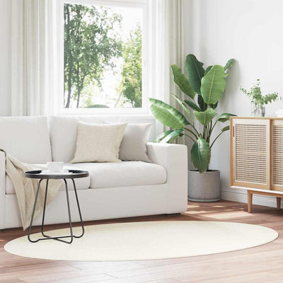 Vidaxl Teppiche Oval Huarte Creme 140 x 200 cm 100 % Polyester