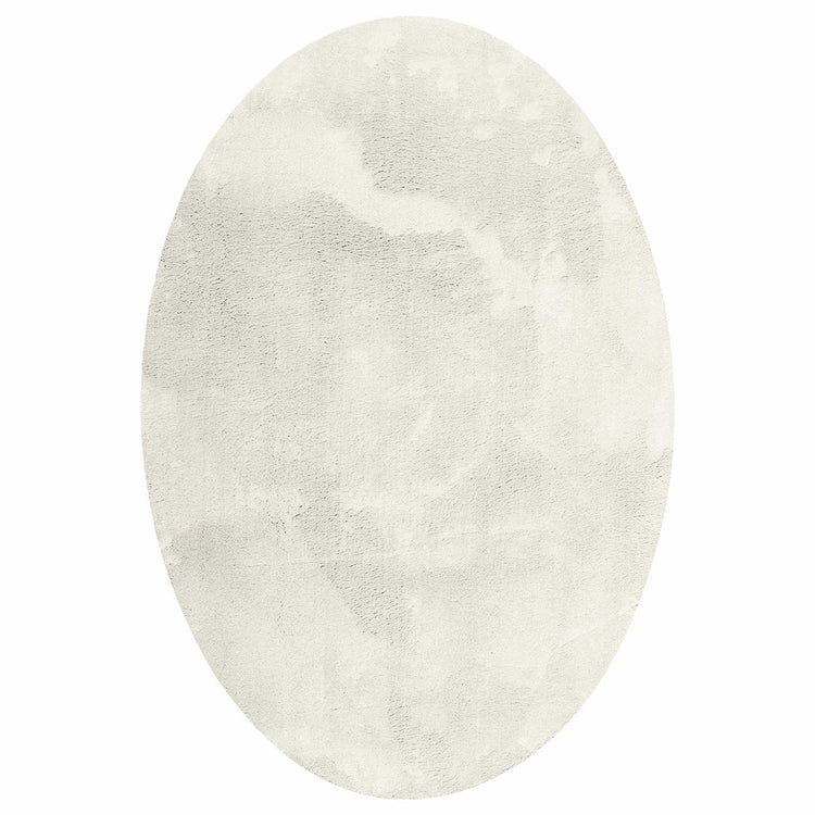 Vidaxl Teppiche Oval Huarte Creme 140 x 200 cm 100 % Polyester