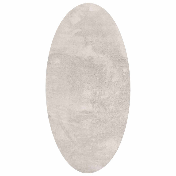 Vidaxl Teppiche oval Huarte Sand 100 x 200 cm 100 % Polyester