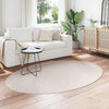 Vidaxl Teppiche oval Huarte Sand 140 x 200 cm 100 % Polyester