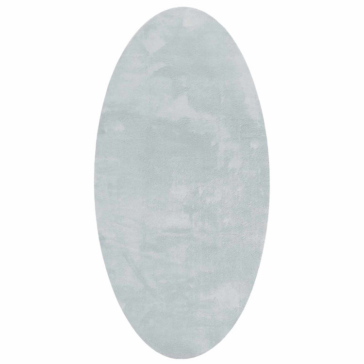 Vidaxl Teppiche oval huarte grau 100 x 200 cm 100 % Polyester