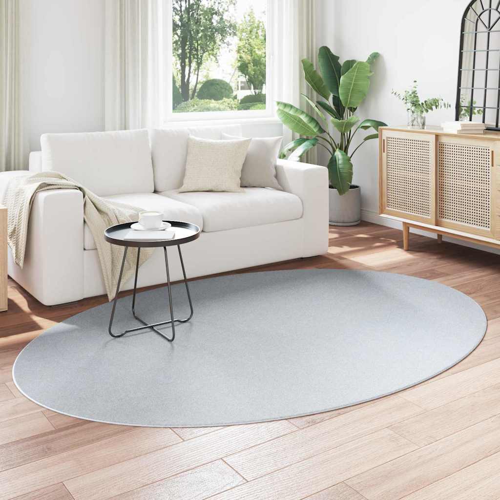 Vidaxl-Teppiche oval huarte grau 160 x 230 cm 100 % Polyester