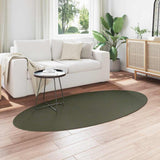 Vidaxl Teppiche oval Huarte Waldgrün 100 x 200 cm 100 % Polyester - afbeelding 3