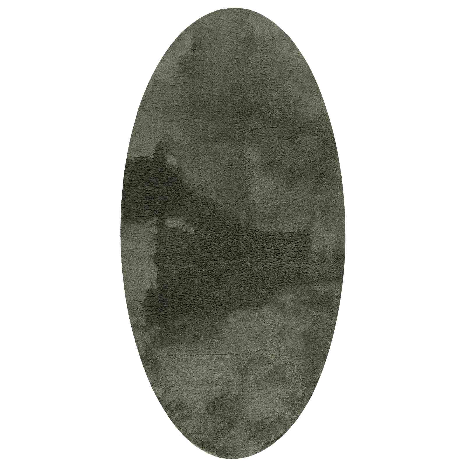 Vidaxl Teppiche oval Huarte Waldgrün 100 x 200 cm 100 % Polyester