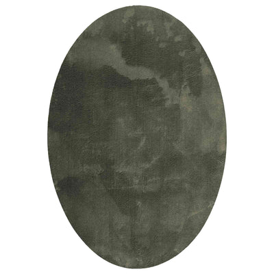 Vidaxl Teppiche oval Huarte Waldgrün 160 x 230 cm 100 % Polyester