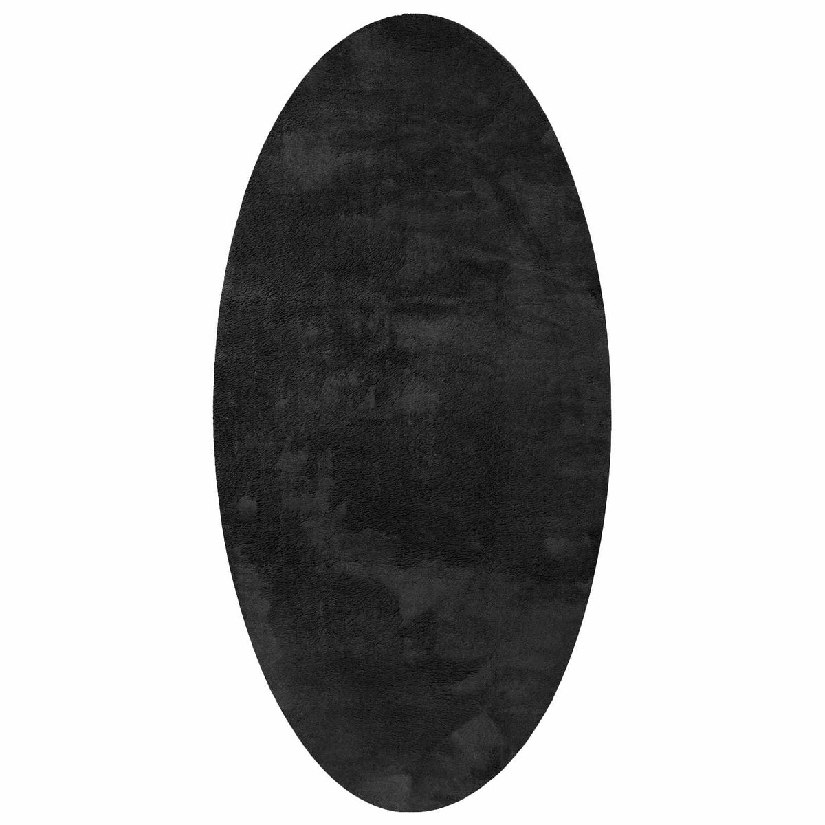 Vidaxl Teppiche Oval Huarte Schwarz 100 x 200 cm 100 % Polyester