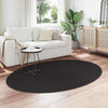Vidaxl Teppiche Oval Huarte Schwarz 140 x 200 cm 100 % Polyester