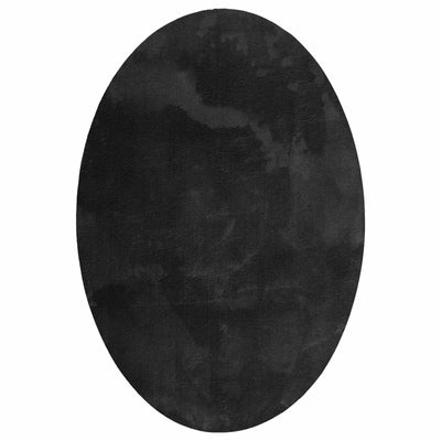 Vidaxl Teppiche Oval Huarte Schwarz 160 x 230 cm 100 % Polyester