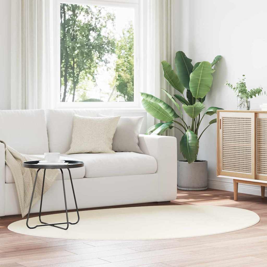 VidaXL Teppiche Huarte Creme 120 x 170 cm Polyester