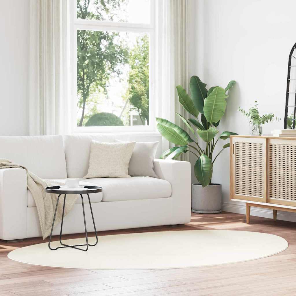 VidaXL Teppiche Huarte Creme 140 x 200 cm Polyester
