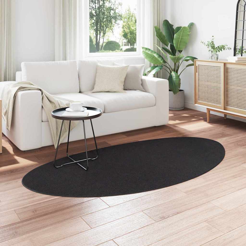 VidaXL Teppiche Huarte Schwarz 100 x 200 cm Polyester