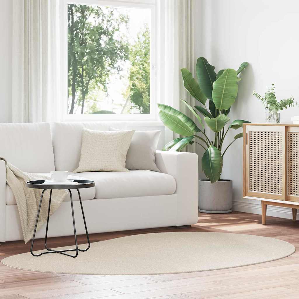 VidaXL Teppiche Huarte Beige 140 x 200 cm Polyester