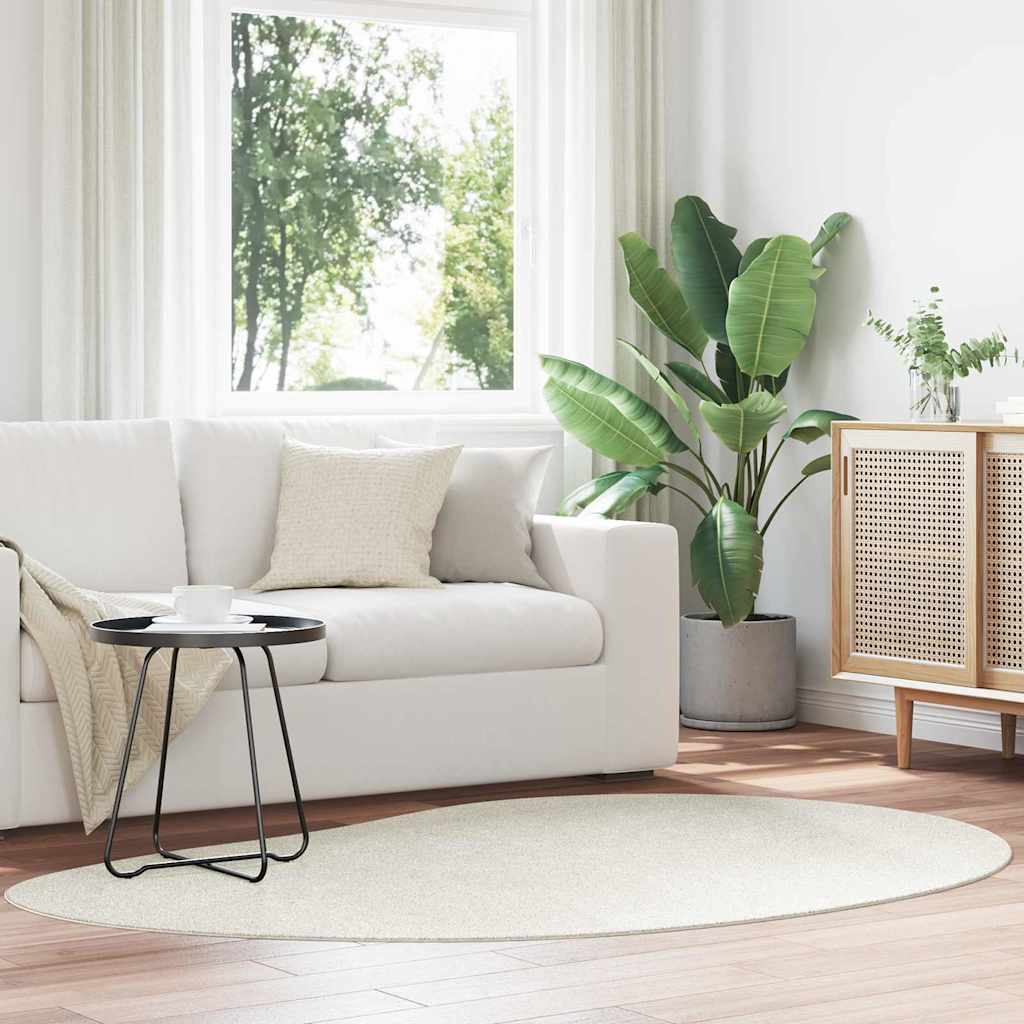 VidaXL Teppiche Huarte Creme 140 x 200 cm Polyester