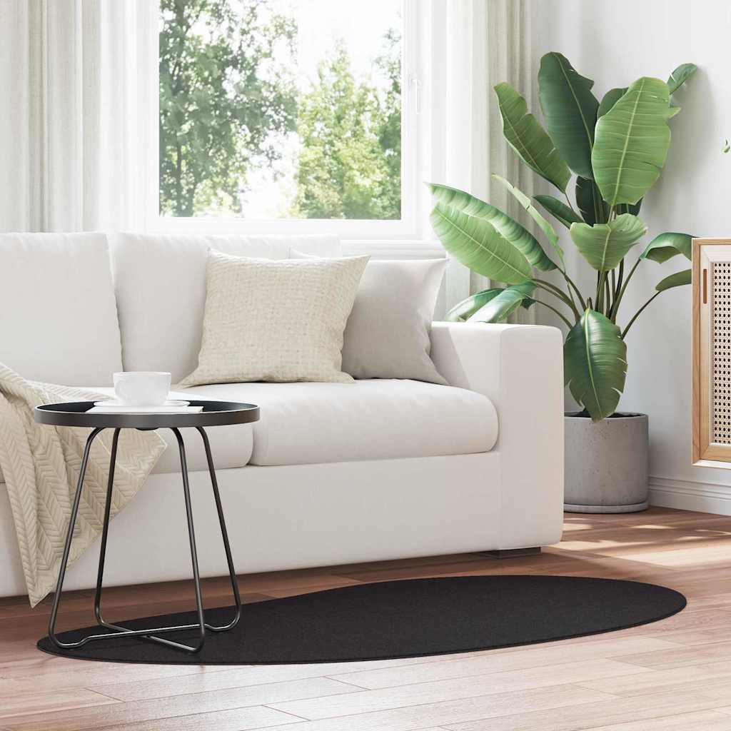 VidaXL Teppiche Huarte schwarz 80 x 150 cm Polyester