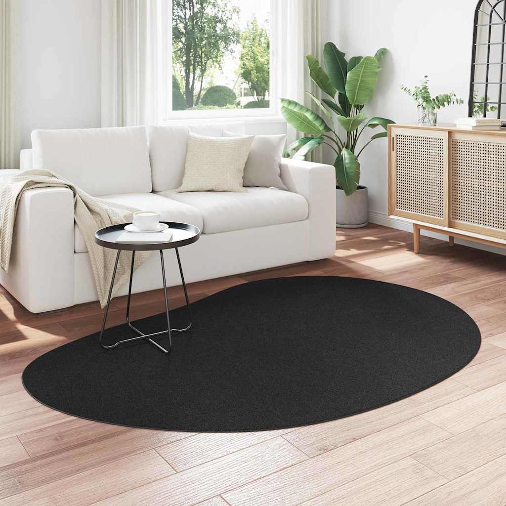 VidaXL Teppiche Huarte schwarz 140 x 200 cm Polyester