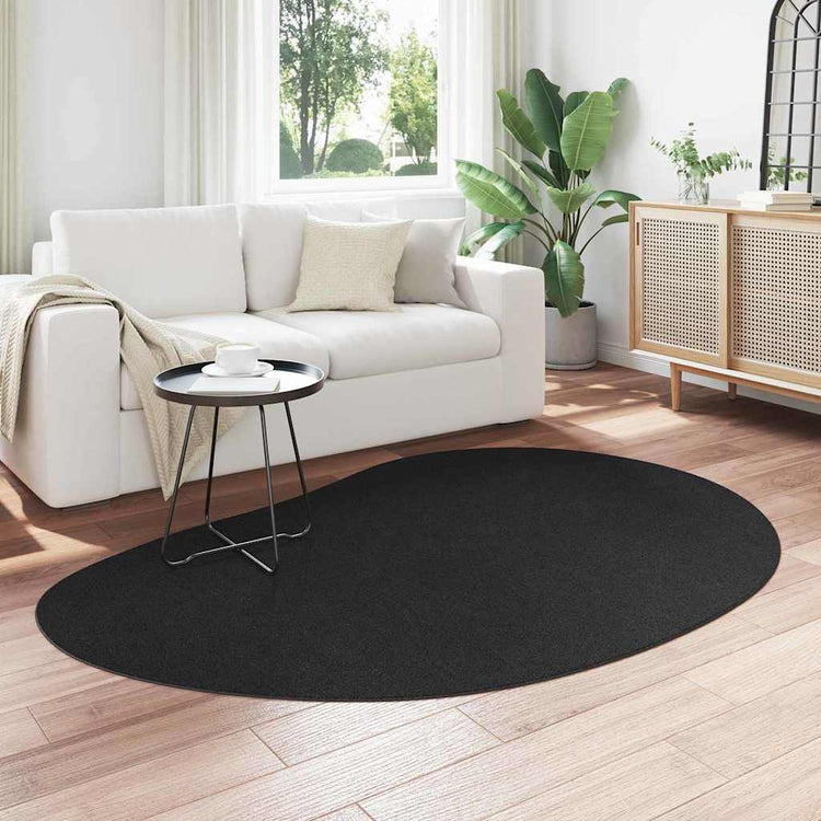 VidaXL Teppiche Huarte schwarz 140 x 200 cm Polyester