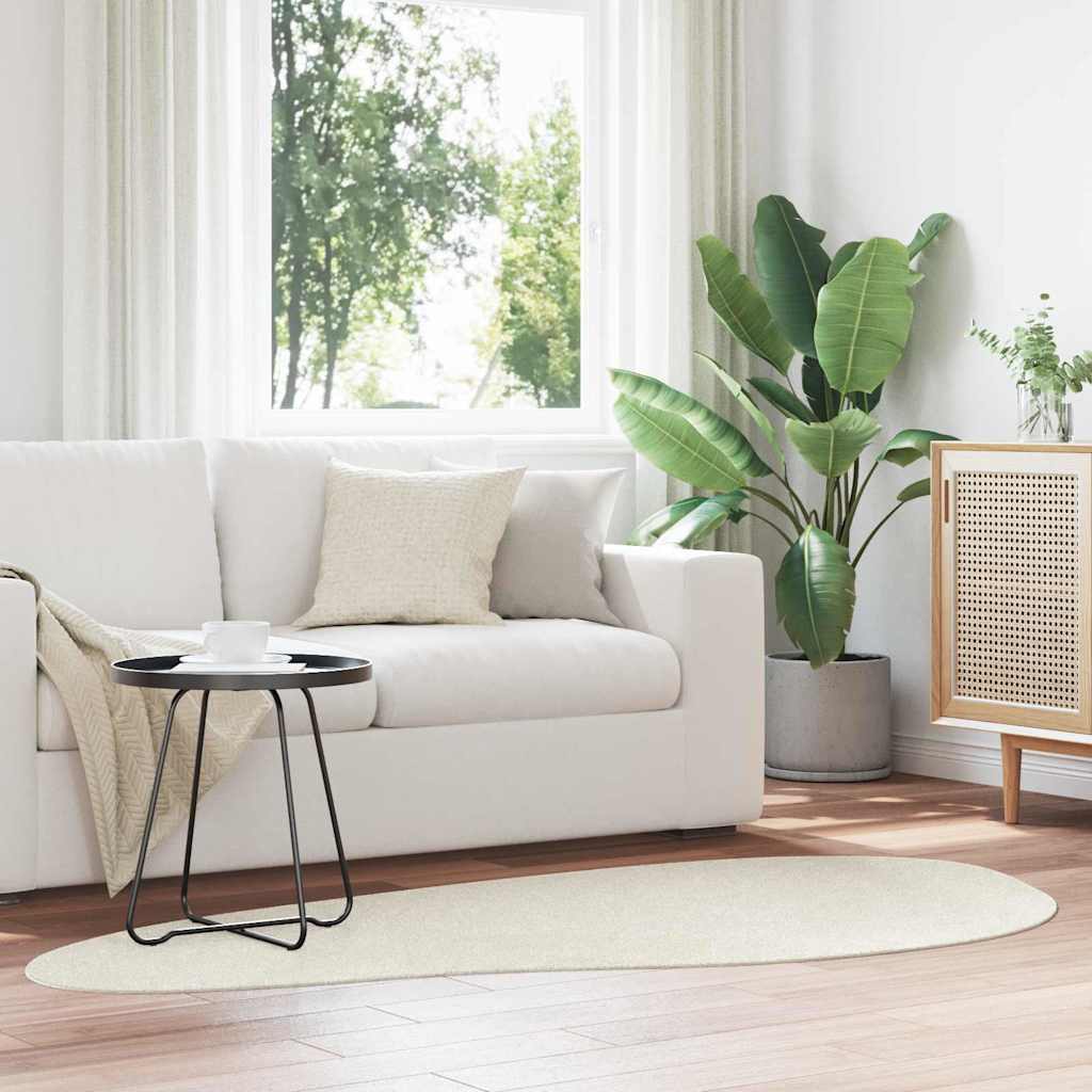 VidaXL Teppiche Huarte Creme 100 x 200 cm Polyester