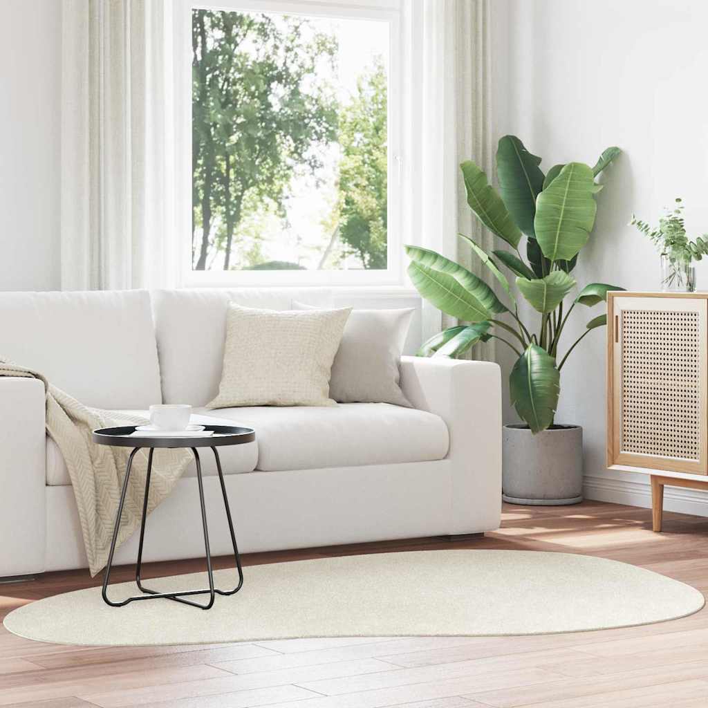 VidaXL Teppiche Huarte Creme 140 x 200 cm Polyester