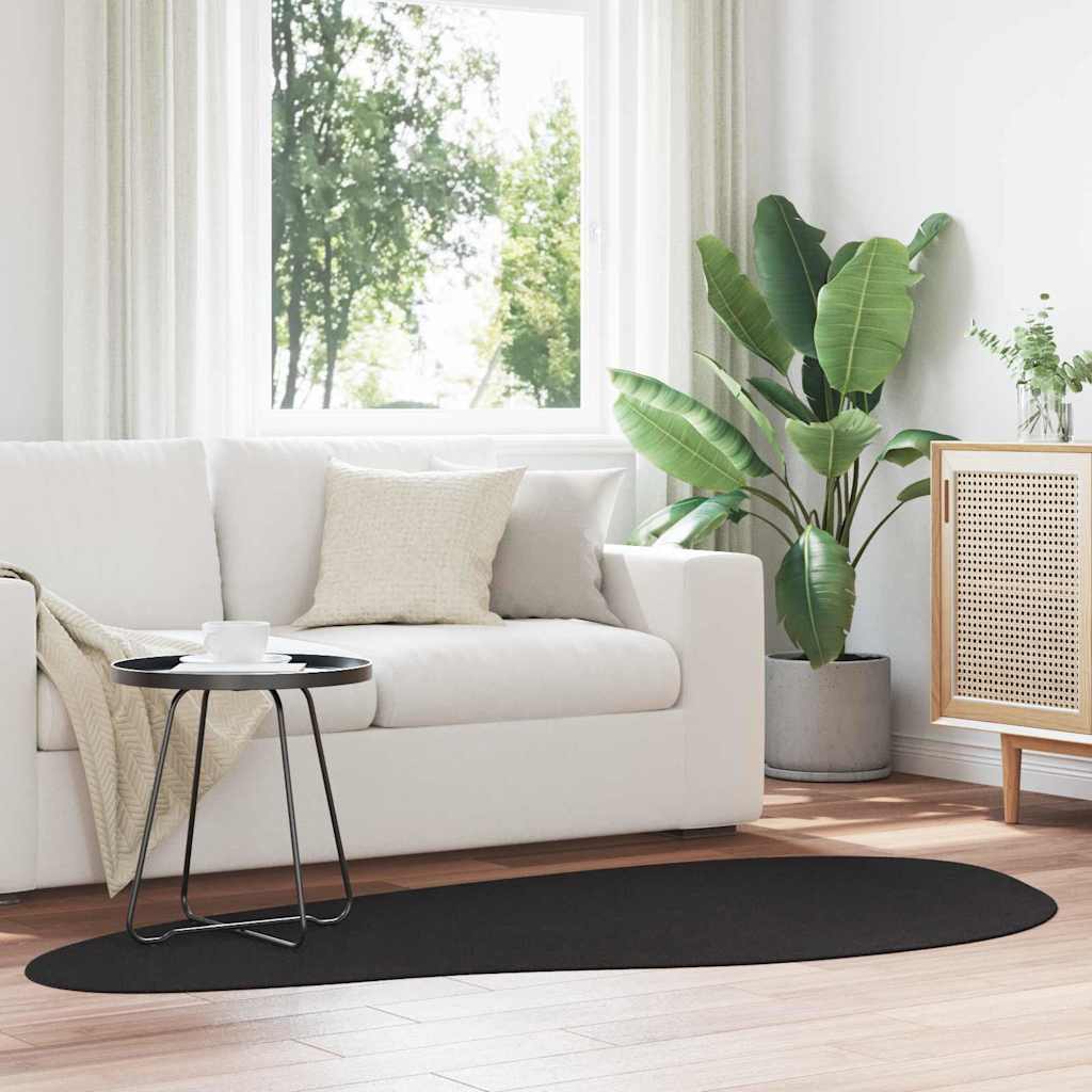 VidaXL Teppiche Huarte Schwarz 100 x 200 cm Polyester
