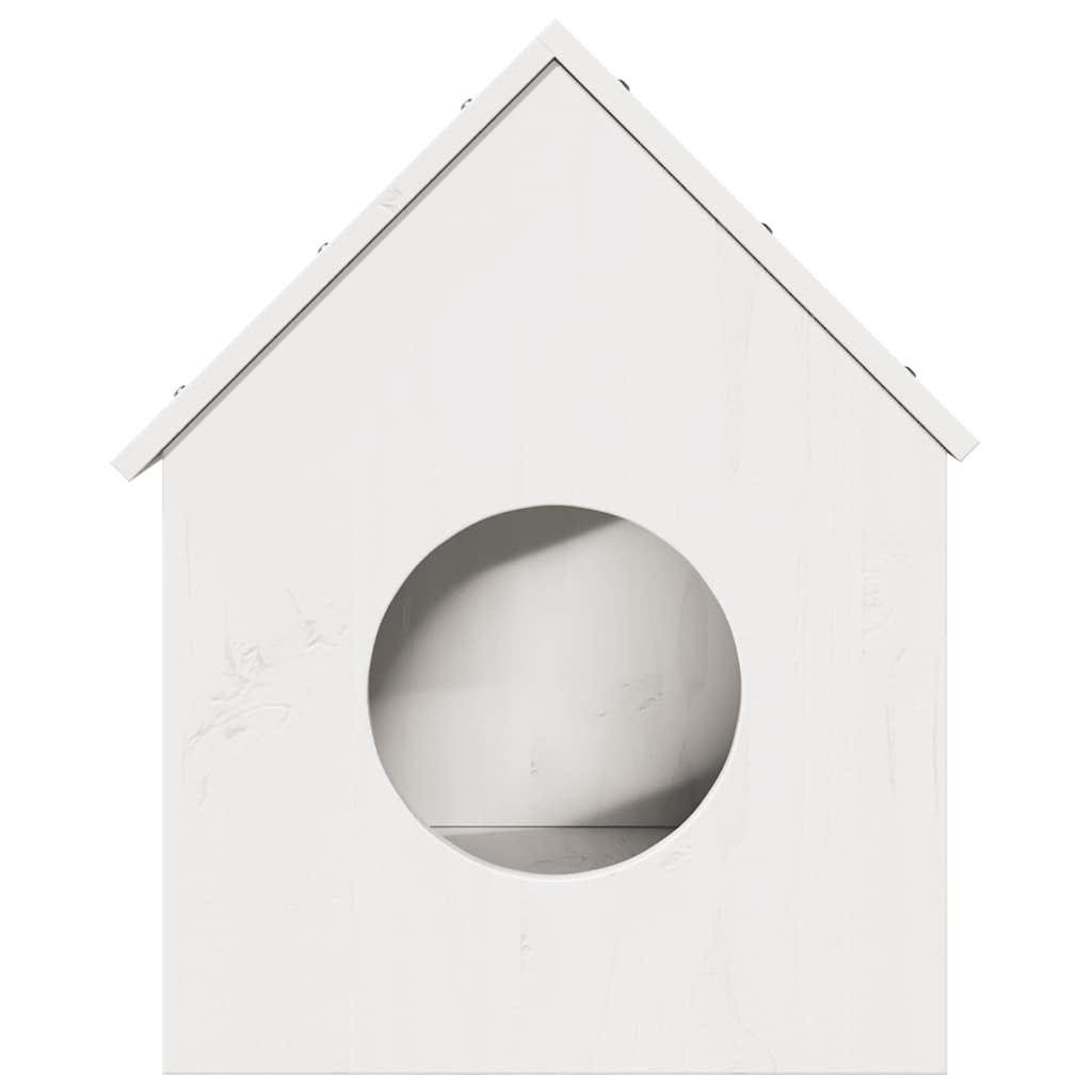 VidaXL Katzenhaus 41x50x50 cm massives Kiefernholz weiß