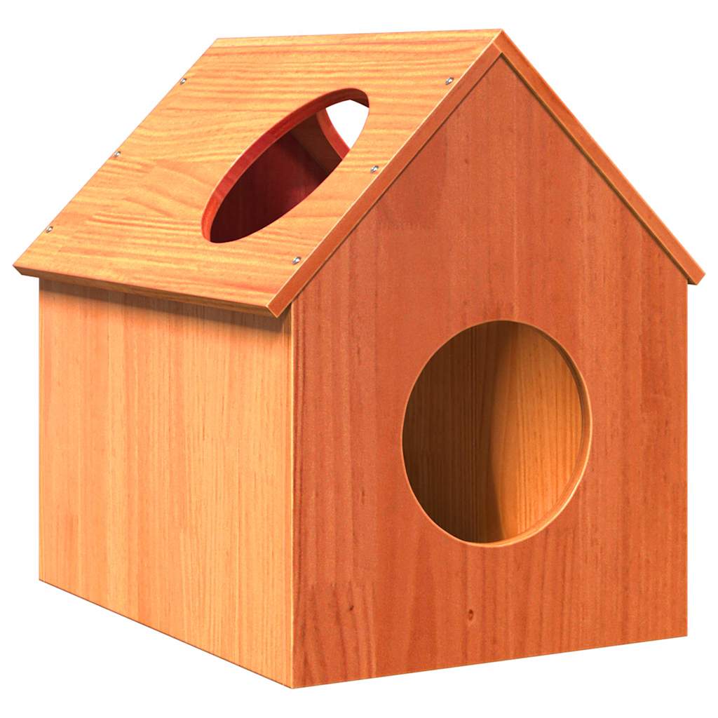 Vidaxl Kattenhuis 41x50x50 cm Festkiefer Wäschebraun