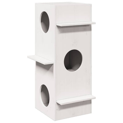 Vidaxl Kattenhuis 43x43x90 cm Festkiefer weiß