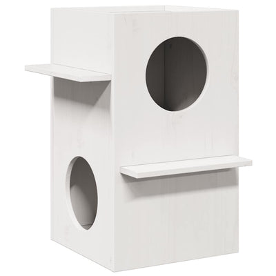 Vidaxl Kattenhuis 43x43x60 cm Festkiefer weiß