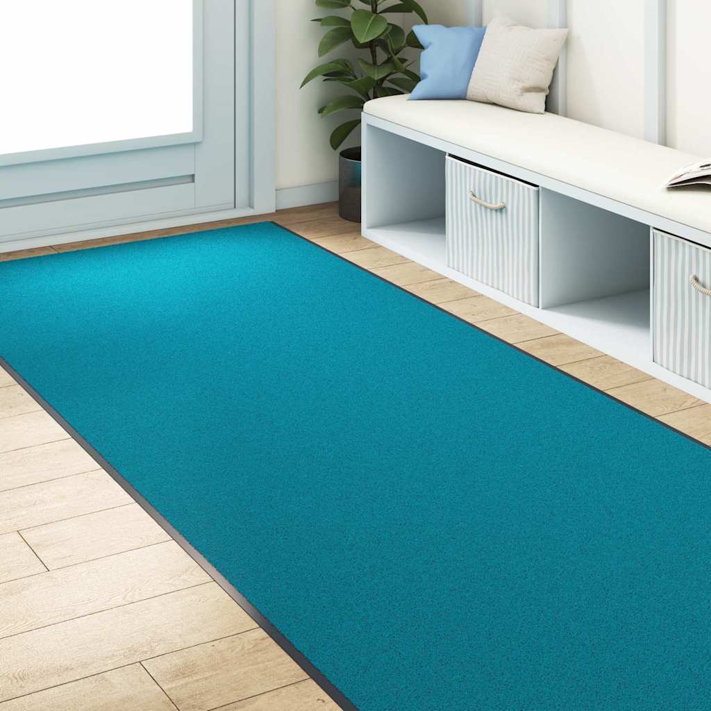 Vidaxx Fußmatte verschiedene Cyan und Schwarz 120 x 350 cm Polyamid und PVC