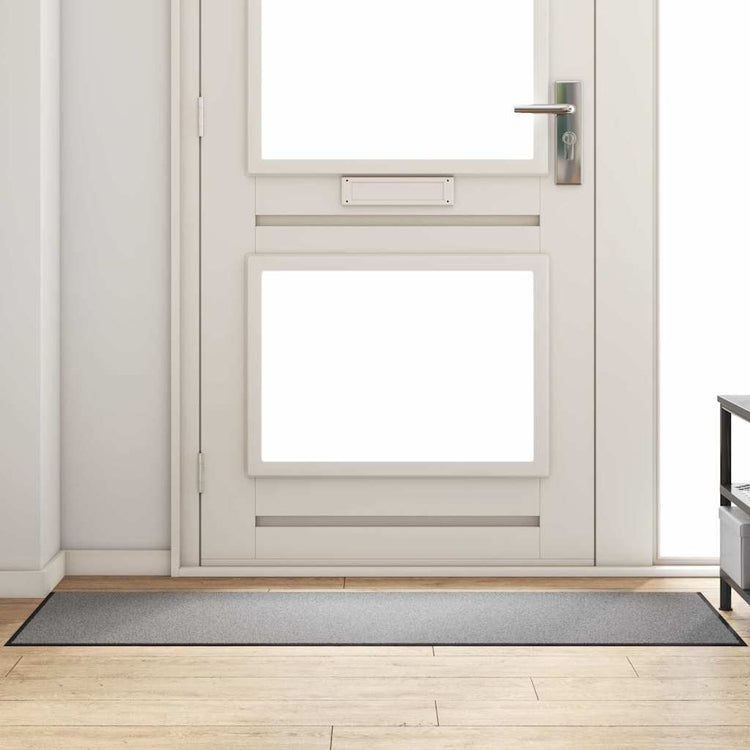 Vidaxx Fußmatte grau und schwarz 60 x 180 cm Polypropylen und Vinyl