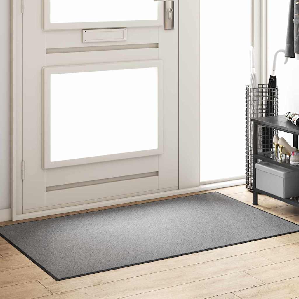 Vidaxx Fußmatte grau und schwarz 90 x 150 cm Polypropylen und Vinyl