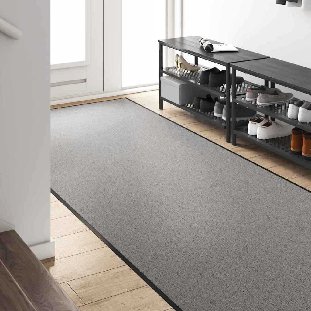 Vidaxx Fußmatte grau und schwarz 120 x 250 cm Polypropylen und Vinyl