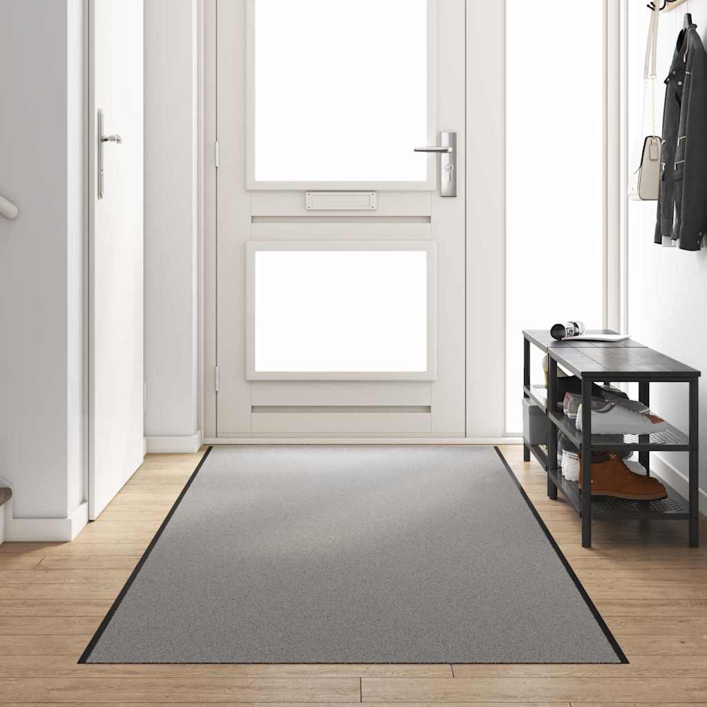 Vidaxx Fußmatte grau und schwarz 120 x 350 cm Polypropylen und Vinyl
