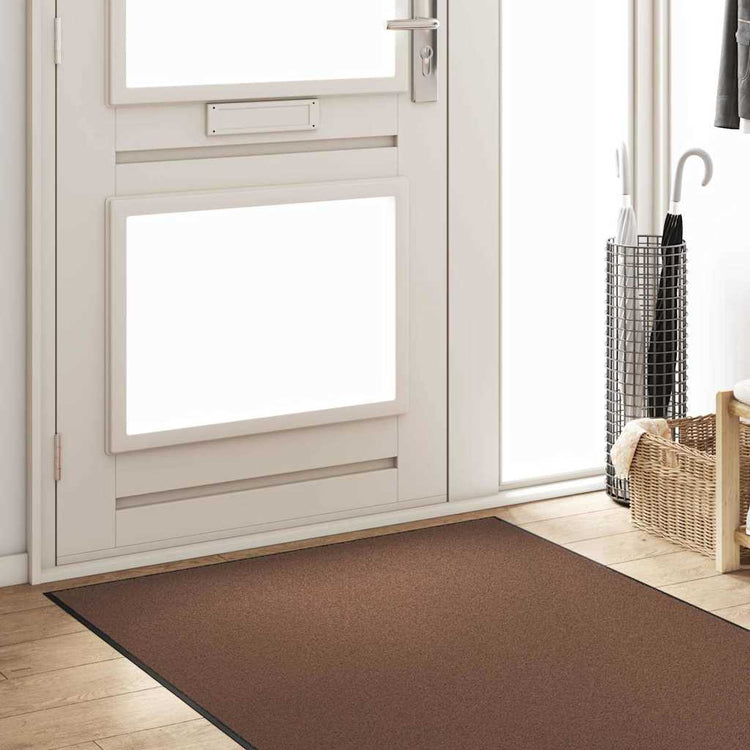 Vidaxx Fußmatte braun und schwarz 120 x 350 cm Polypropylen und Vinyl