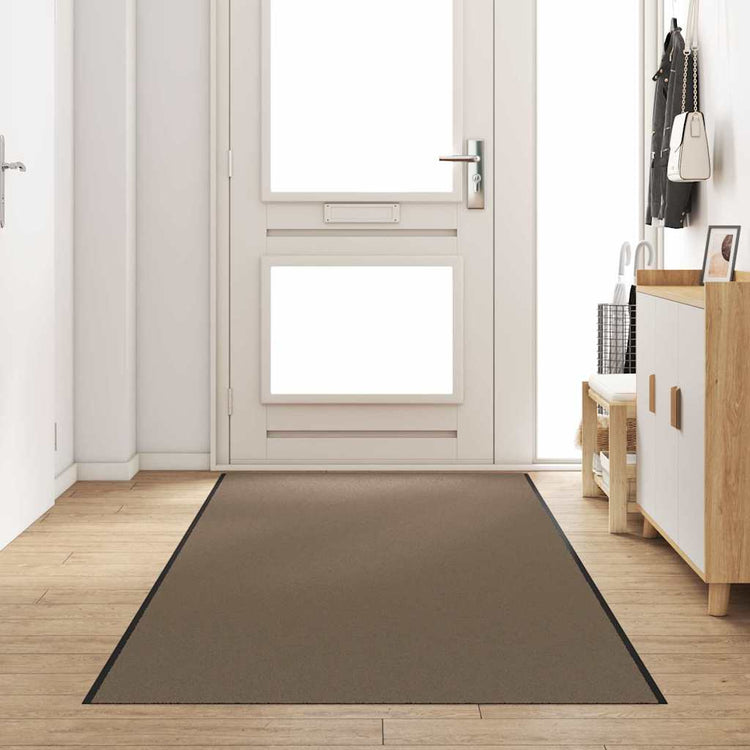 Vidaxx Fußmatte Beige und Schwarz 120 x 400 cm Polypropylen und Vinyl