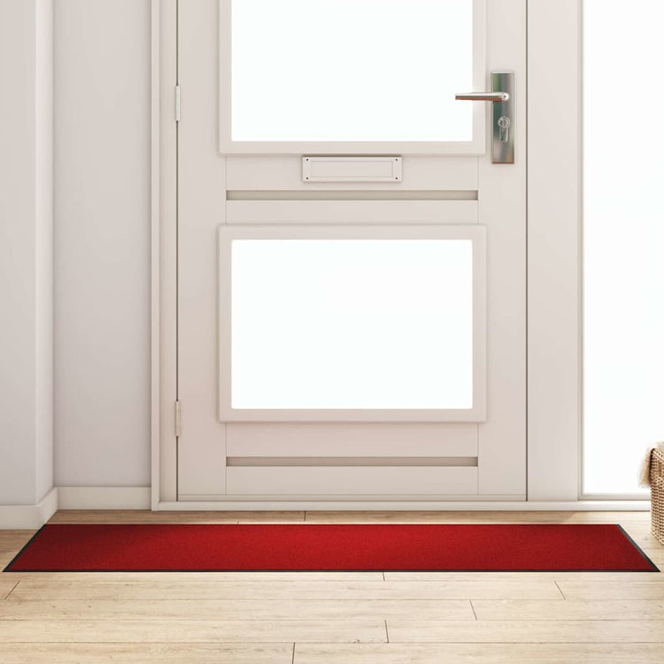 Vidaxx-Fußmatte, verschiedene Farben: Rot und Schwarz, 60 x 180 cm, Polypropylen und Vinyl