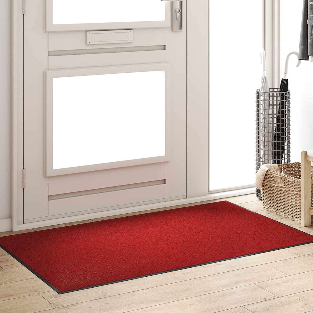 Vidaxx-Fußmatte, verschiedene Farben: Rot und Schwarz, 90 x 150 cm, Polypropylen und Vinyl