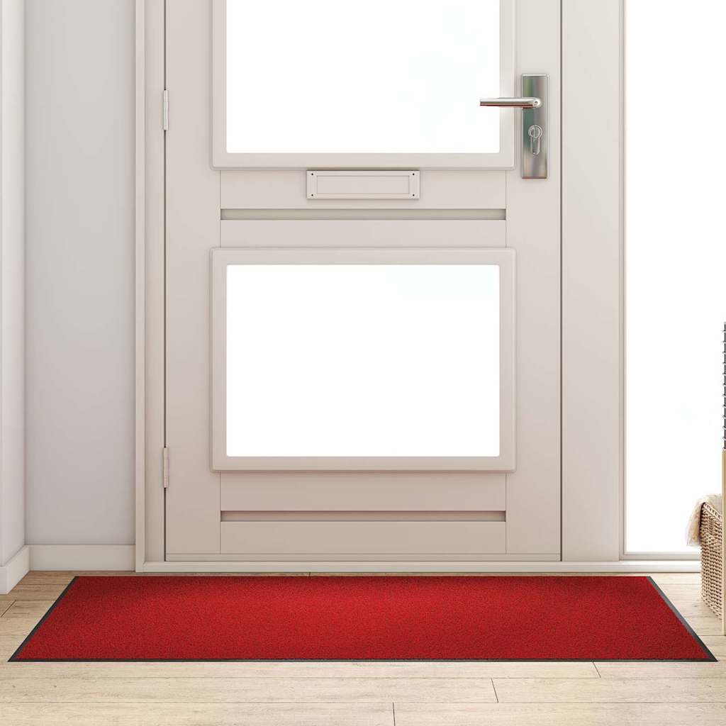 Vidaxx-Fußmatte, verschiedene Farben: Rot und Schwarz, 90 x 150 cm, Polypropylen und Vinyl
