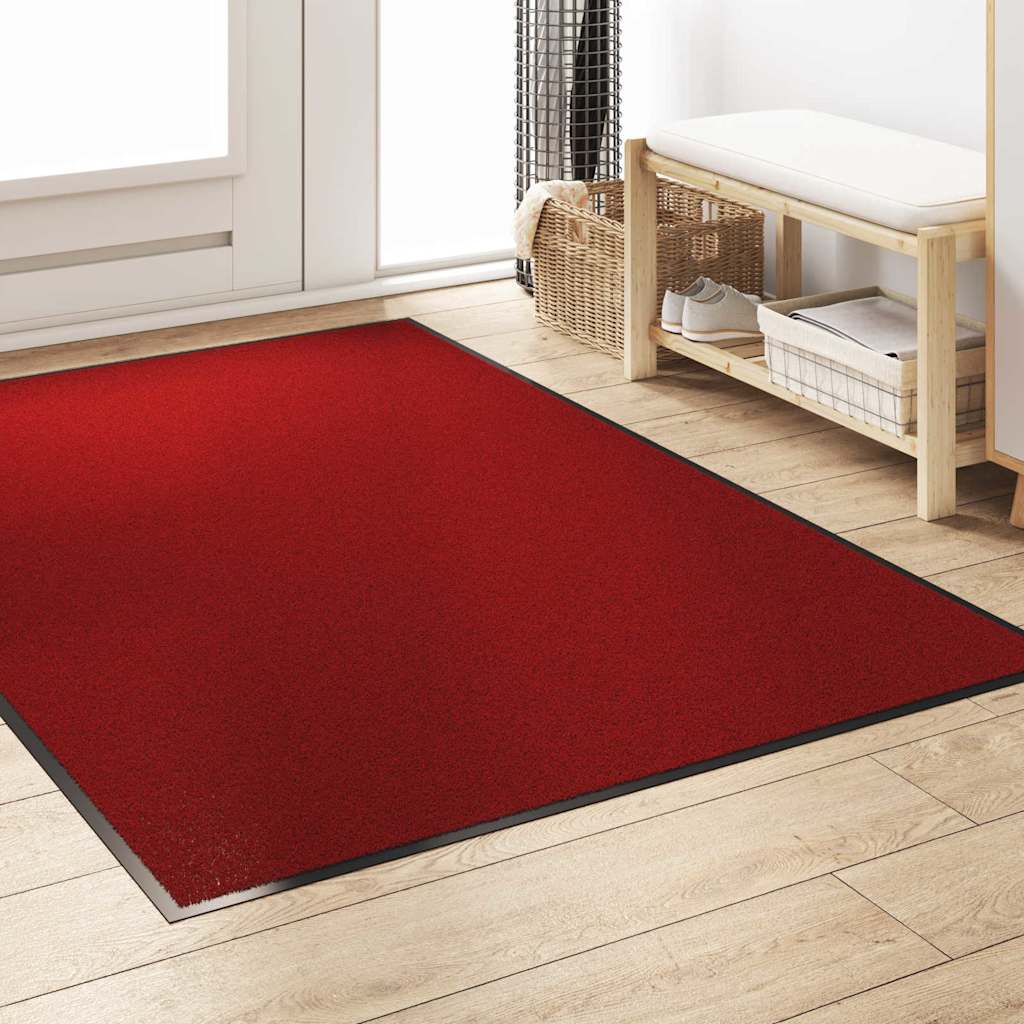 Vidaxx Fußmatte Rot und Schwarz 120 x 180 cm Polypropylen und Vinyl