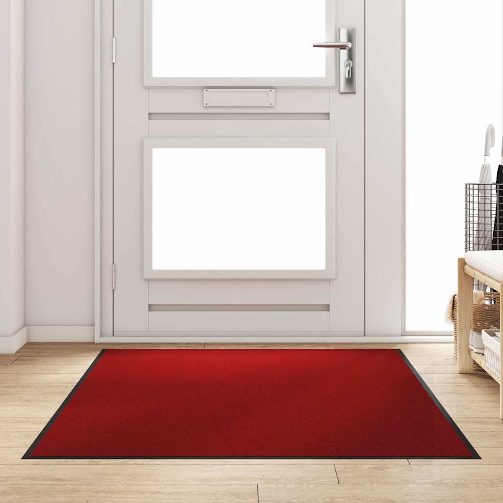 Vidaxx Fußmatte Rot und Schwarz 120 x 180 cm Polypropylen und Vinyl
